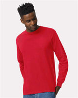 Gildan Unisex Ultra Cotton® Long Sleeve T-Shirt - Gildan 2400 Red S Long Sleeve T-Shirts