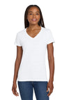 Gildan ® Women's Heavy Cotton ™ 100% Cotton V - Neck T-Shirt. 5V00L - Gildan 5V00L White S Short Sleeve T-Shirts