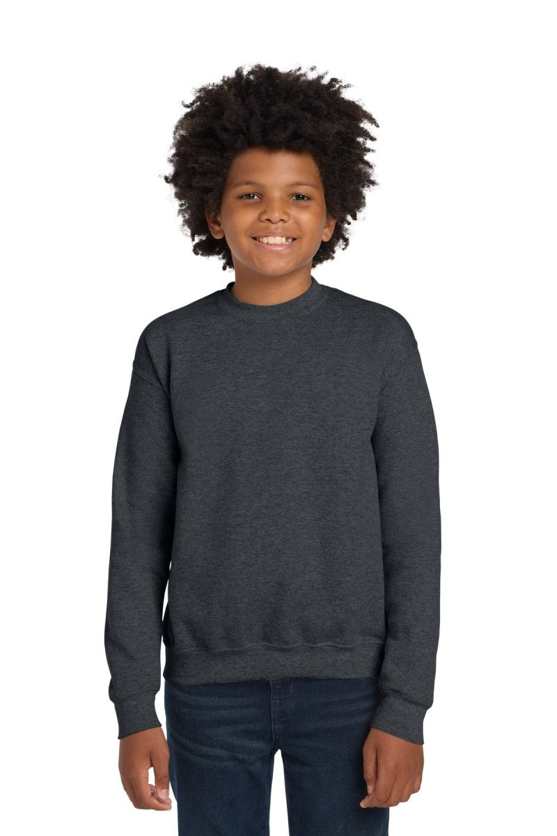 Gildan ® Youth Heavy Blend™ Crewneck Sweatshirt. 18000B - Gildan 18000B Dark Heather XS Crewneck Sweatshirts