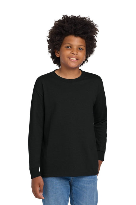 Gildan ® Youth Heavy Cotton ™ 100% Cotton Long Sleeve T-Shirt. 5400B - Gildan 5400B Black XS Long Sleeve T-Shirts
