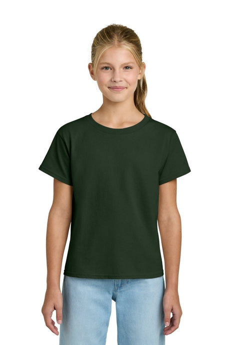 Gildan ® Youth Light Cotton Tee 3000B - Gildan 3000B Forest Green XS Short Sleeve T-Shirts