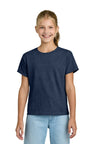 Gildan ® Youth Light Cotton Tee 3000B - Gildan 3000B Heather Navy XS Short Sleeve T-Shirts