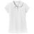 Girls Silk Touch Peter Pan Collar Polo White Youth X - Small Polos/Knits