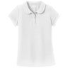 Girls Silk Touch Peter Pan Collar Polo White Youth X - Small Polos/Knits