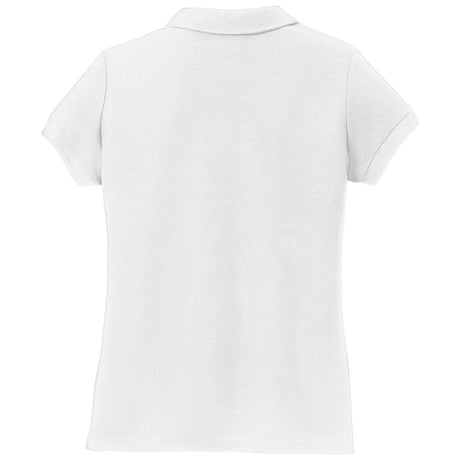 Girls Silk Touch Peter Pan Collar Polo White Youth X - Small Polos/Knits