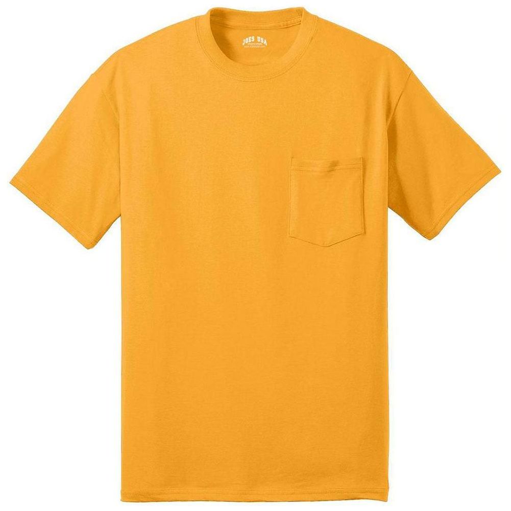 Joe's USA Pocket Tee Shirt- 50/50 Poly Cotton in Sizes S-6XL Joe's USA