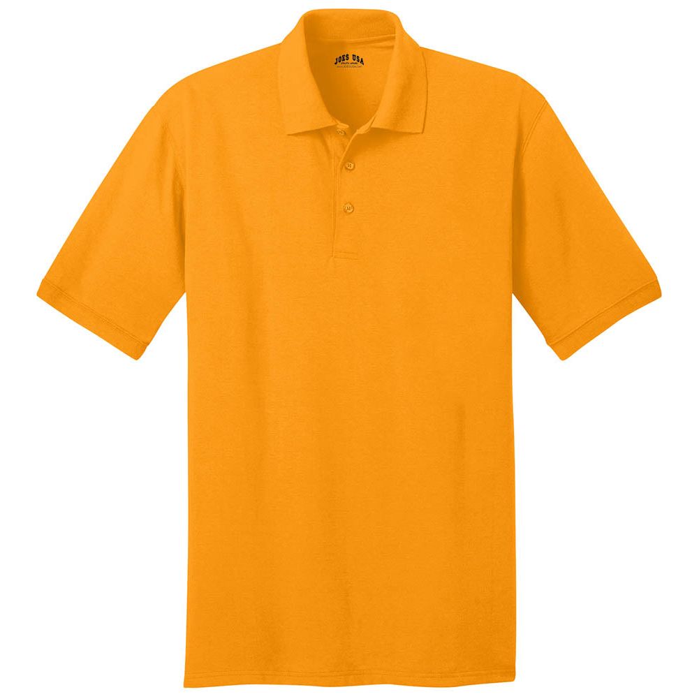 Men's 5.5-Ounce Jersey Knit Polo in Regular, Big & Tall Sizes Joe's USA Gold