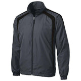 Joe's USA Men's Colorblock Raglan Jacket DRI-EQUIP X-Small Black/Graphite