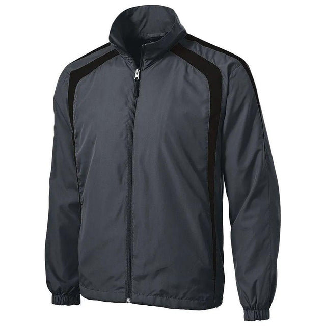 Joe's USA Men's Colorblock Raglan Jacket DRI-EQUIP X-Small Black/Graphite
