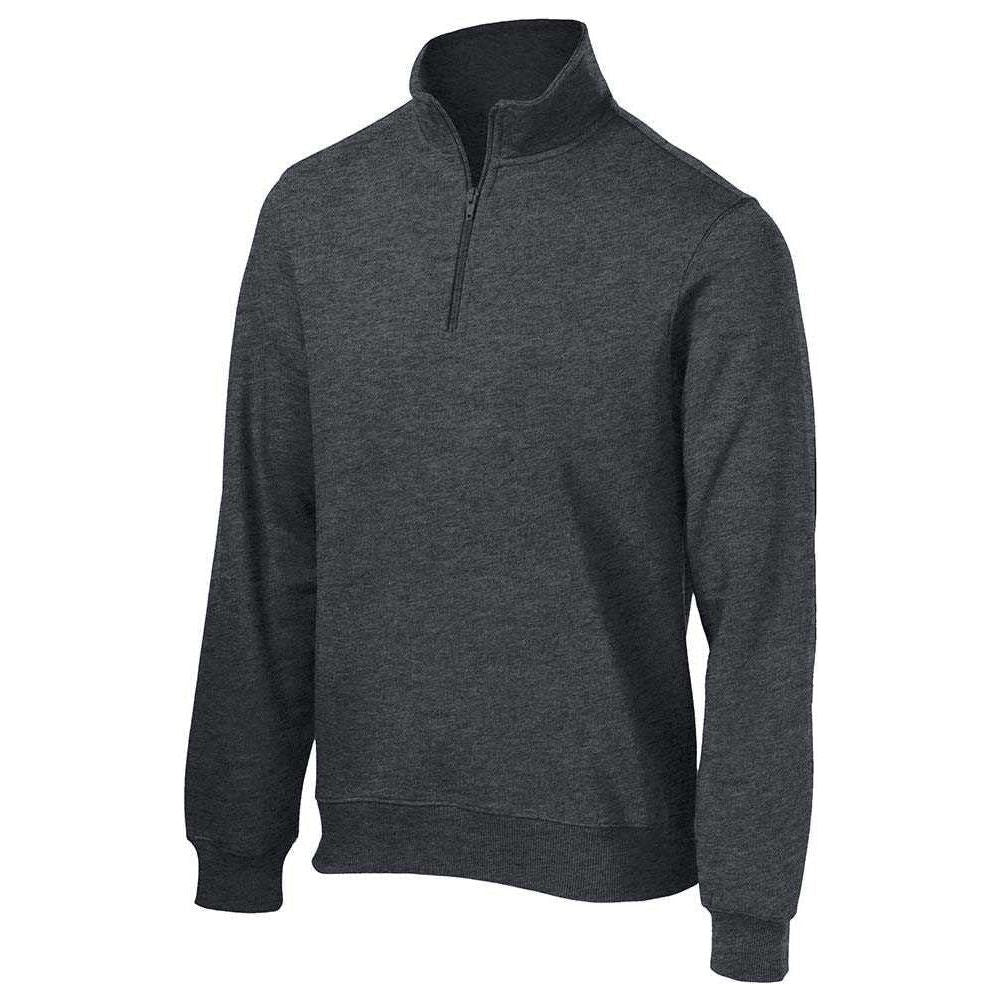 Joe's USA Men's 1/4-Zip Sweatshirt-GraphiteHeather DRI-EQUIP Graphite Heather XS