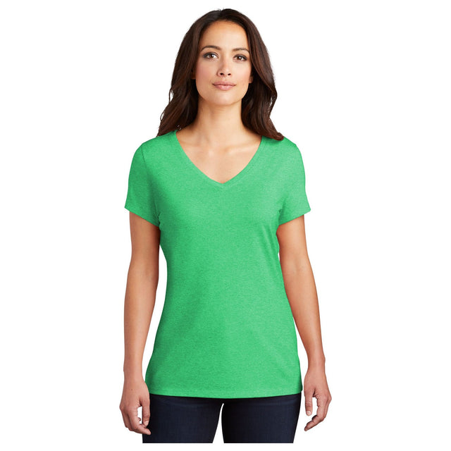 District® Women’s Perfect Tri® V-Neck Tee DM1350L - Green Frost Women's District Green Frost X-Small