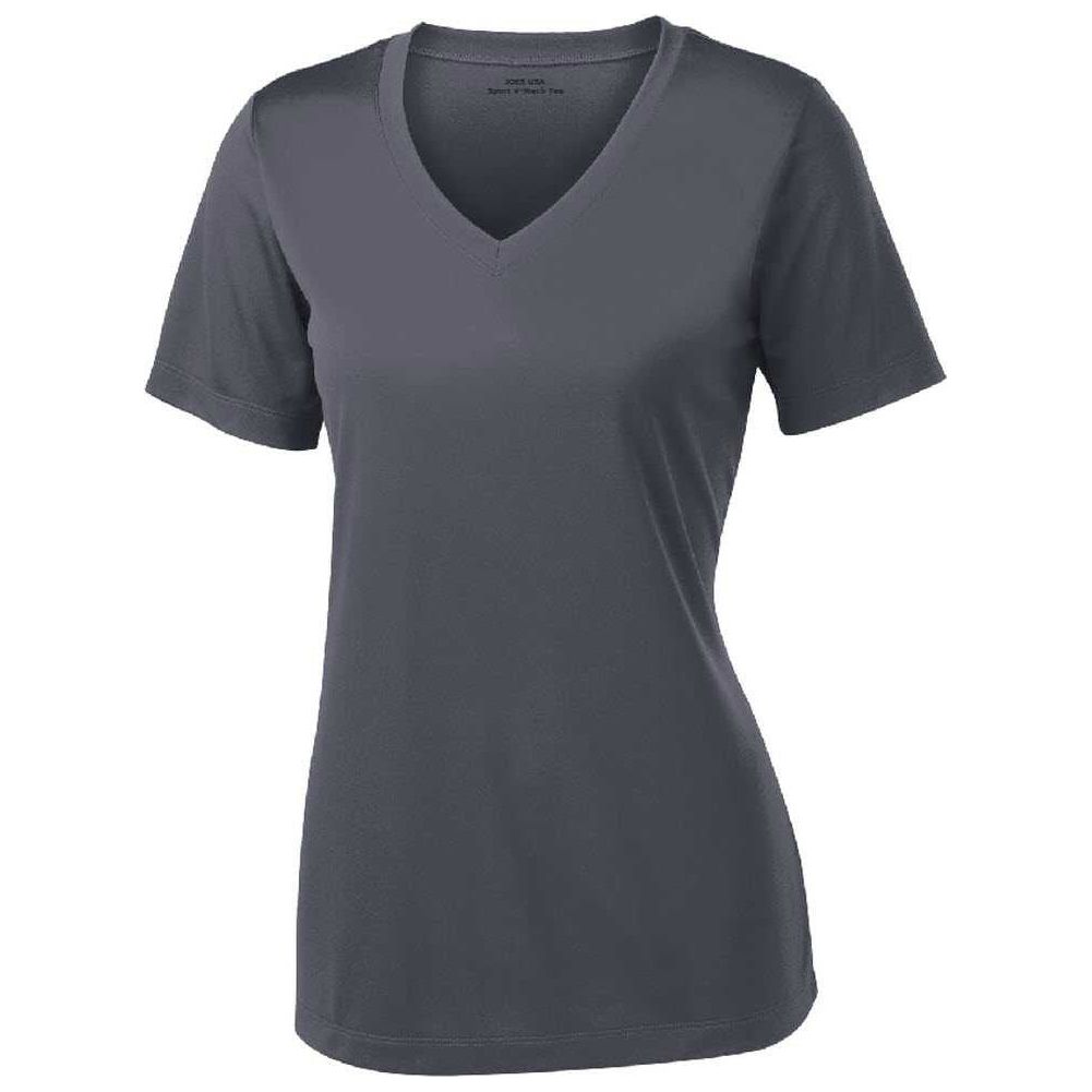 Women's Athletic All Sport V-Neck Tee Shirt in 15 Colors - Sizes XS-4XL DRI-EQUIP Womens Apparel