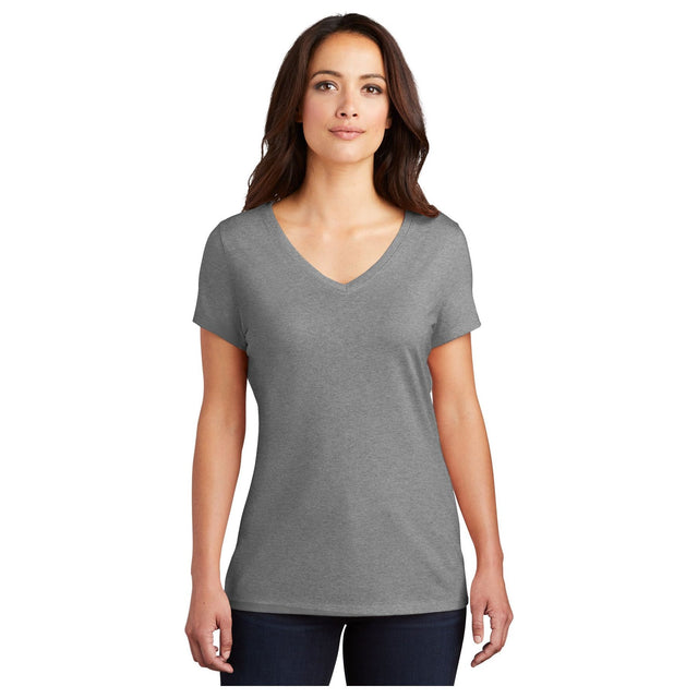 District® Women’s Perfect Tri® V-Neck Tee DM1350L - Grey Frost Women's District Grey Frost X-Small