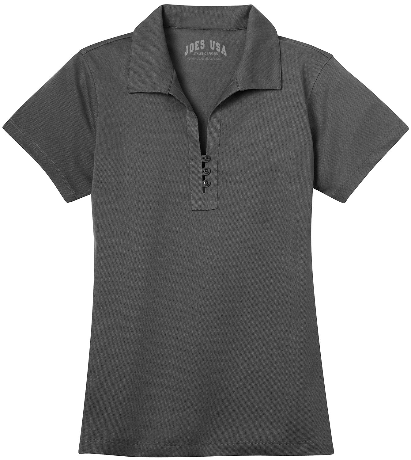 Ladies Tech Pique Polo Women's Joe's USA Grey Smoke X-Small