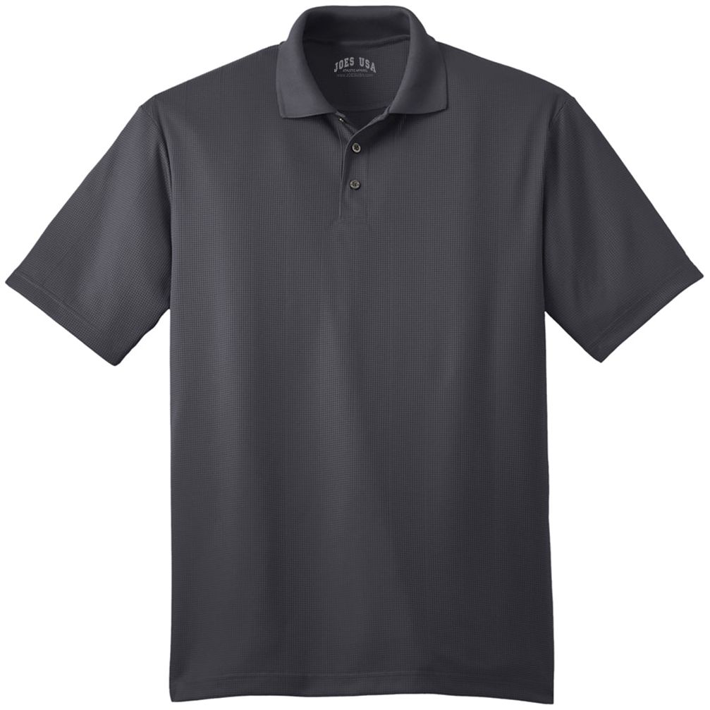 Performance Fine Jacquard Polo Polos/Knits Joe's USA Grey Smoke X-Small