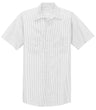 Men's Short Sleeve Striped Industrial Work Shirt