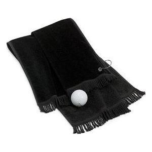 Grommeted Hand Towel Black Classic Towels