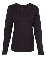 Hanes Women's Perfect - T Long Sleeve Scoopneck T-Shirt - Hanes S04LS Black 4XL Short Sleeve T-Shirts