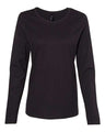 Hanes Women's Perfect - T Long Sleeve Scoopneck T-Shirt - Hanes S04LS Black 4XL Short Sleeve T-Shirts
