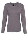 Hanes Women's Perfect - T Long Sleeve Scoopneck T-Shirt - Hanes S04LS Charcoal Heather S Short Sleeve T-Shirts