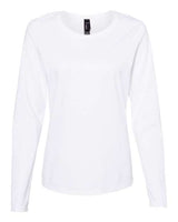 Hanes Women's Perfect - T Long Sleeve Scoopneck T-Shirt - Hanes S04LS White 5XL Short Sleeve T-Shirts