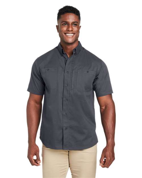 Harriton Men's Advantage IL Short Sleeve Work Shirt - Harriton M585 Dark Charcoal S