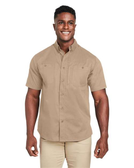 Harriton Men's Advantage IL Short Sleeve Work Shirt - Harriton M585 Khaki S