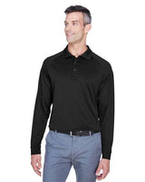 Harriton Men's Advantage Long Sleeve Tactical Polo - Harriton M211L Black XS