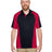 Harriton Men's Advantage Snag Protection Plus IL Colorblock Polo - Harriton M385 Black/ Red/ Dark Charcoal S