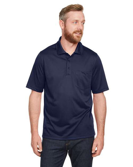 Harriton Men's Advantage Snag Protection Plus IL Pocket Polo - Harriton M348P Dark Navy S