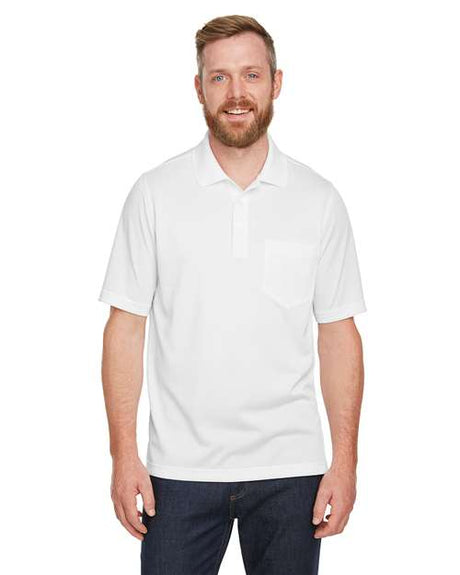 Harriton Men's Advantage Snag Protection Plus IL Pocket Polo - Harriton M348P White S