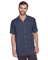 Harriton Men's Bahama Cord Camp Shirt - Harriton M570 Navy S