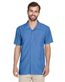 Harriton Men's Barbados Textured Camp Shirt - Harriton M560 POOL BLUE XS