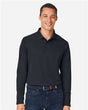 Harriton Men's Charge Snag and Soil Protect Long Sleeve Polo - Harriton M208L Black S
