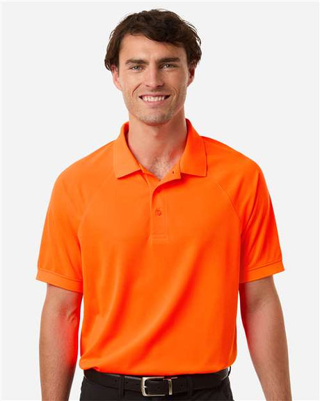 Harriton Men's Charge Snag and Soil Protect Polo - Harriton M208 Safety Orange S