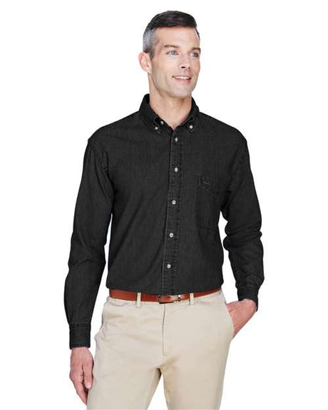 Harriton Men's Denim Shirt - Harriton M550 Washed Black S