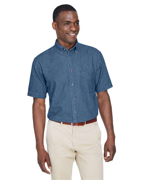 Harriton Men's Denim Shirt - Harriton M550S Light Denim S