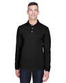Harriton Men's Easy Blend™ Long Sleeve Polo - Harriton M265L Black XS