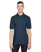 Harriton Men's Easy Blend™ Polo with Pocket - Harriton M265P Navy S