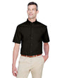 Harriton Men's Easy Blend™ Twill Dress Shirt with Stain - Release - Harriton M500S Black XS