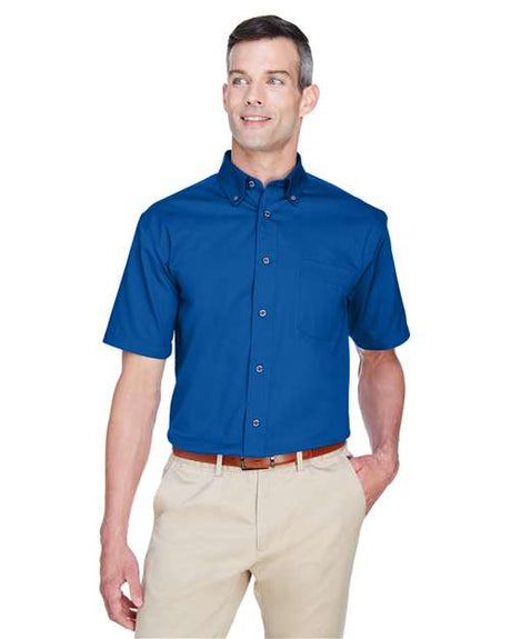 Harriton Men's Easy Blend™ Twill Dress Shirt with Stain - Release - Harriton M500S French Blue XS
