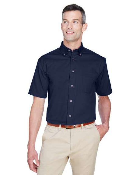 Harriton Men's Easy Blend™ Twill Dress Shirt with Stain - Release - Harriton M500S Navy XS