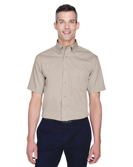 Harriton Men's Easy Blend™ Twill Dress Shirt with Stain - Release - Harriton M500S Stone XS
