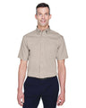 Harriton Men's Easy Blend™ Twill Dress Shirt with Stain - Release - Harriton M500S Stone XS