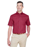 Harriton Men's Easy Blend™ Twill Dress Shirt with Stain - Release - Harriton M500S Wine XS