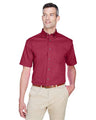 Harriton Men's Easy Blend™ Twill Dress Shirt with Stain - Release - Harriton M500S Wine XS