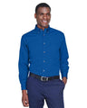 Harriton Men's Easy Blend™ Twill Shirt - Harriton M500 French Blue XS