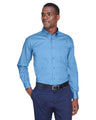 Harriton Men's Easy Blend™ Twill Shirt - Harriton M500 Light College Blue XS