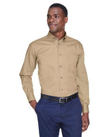 Harriton Men's Easy Blend™ Twill Shirt - Harriton M500 Stone XS
