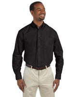 Harriton Men's Essential Poplin - Harriton M510 Black S